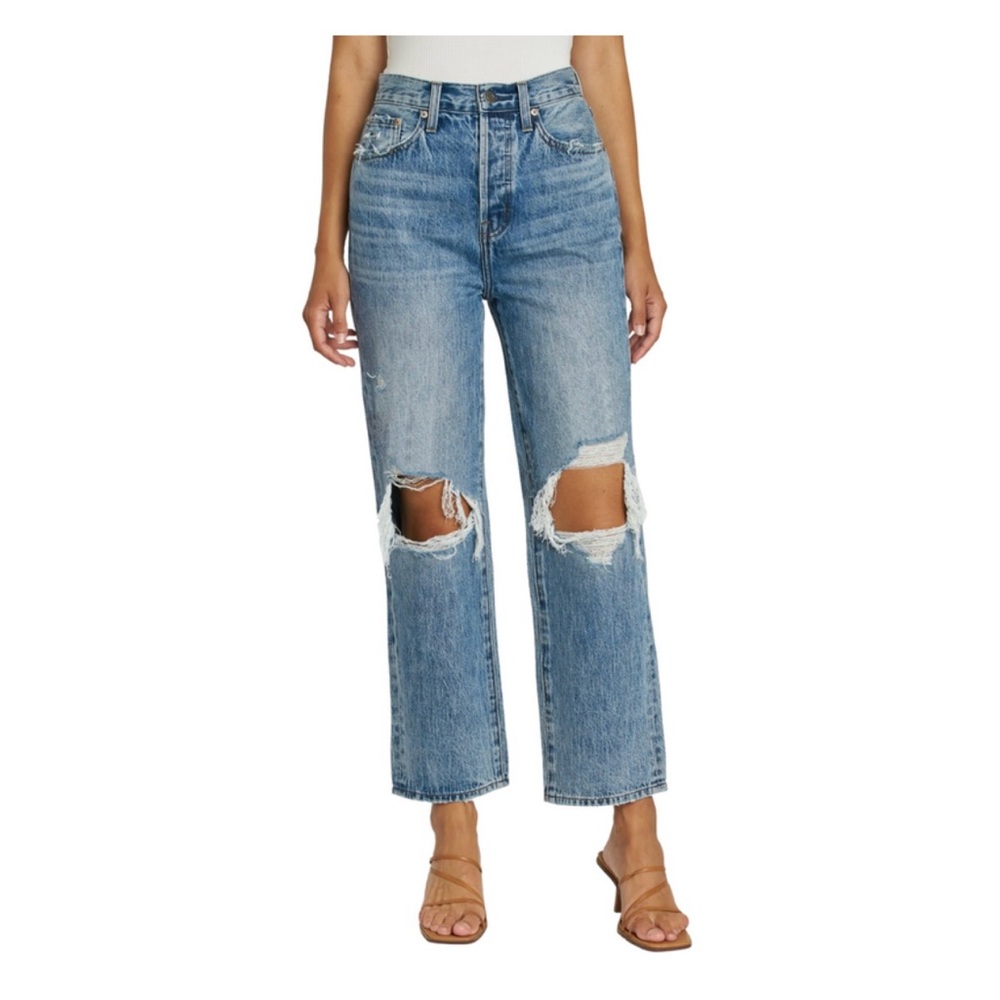 Pistola Cassie Crop Super High Rise Straight Crop Jean - Size 29